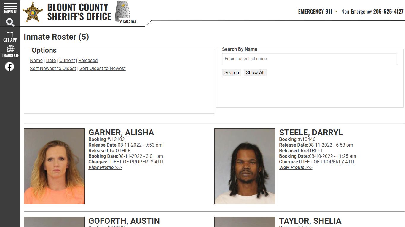 Inmate Roster - Blount County Sheriff AL